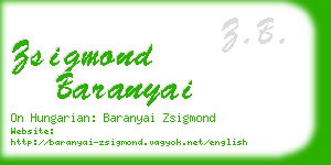 zsigmond baranyai business card